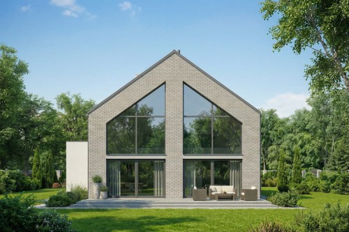 Projekt budynku DM-6901 - wykończenie elewacji