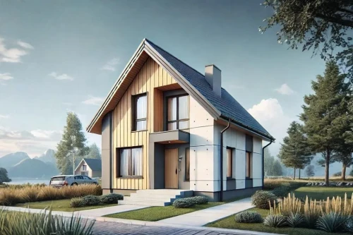 Koncepcja projektu domu DM-W159 - wykończenie elewacji