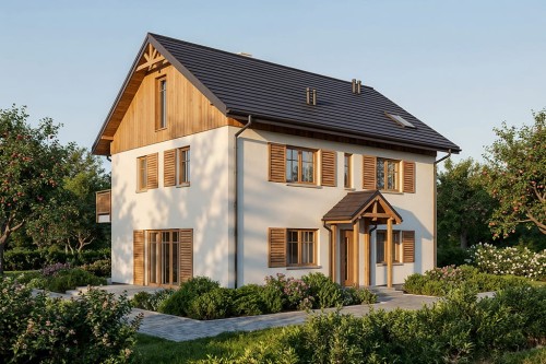 Projekt budynku L-6897 - wykończenie elewacji