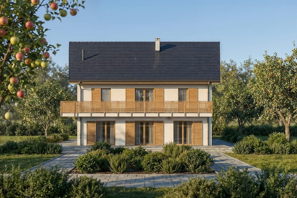 Projekt budynku L-6897 - wykończenie elewacji