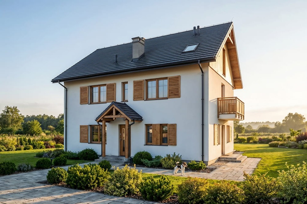 Projekt budynku L-6897 - wykończenie elewacji
