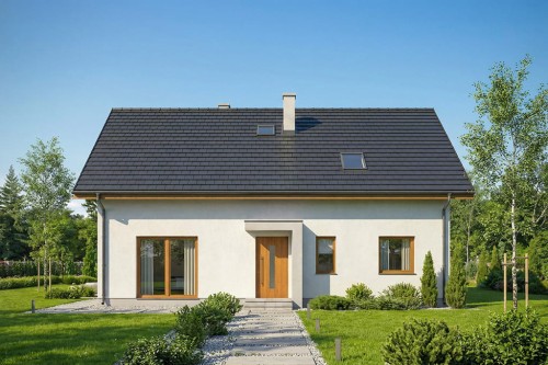 Projekt budynku L-6886 - wykończenie elewacji