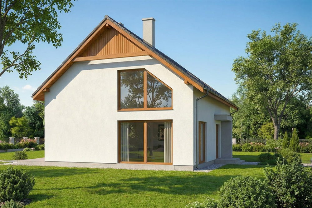 Projekt budynku L-6886 - wykończenie elewacji