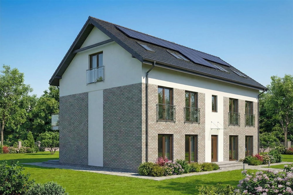 Projekt budynku L-6896 - wykończenie elewacji