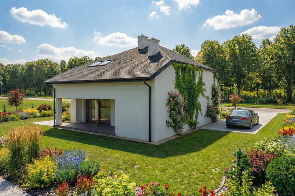 Projekt domu DM-6864 - wykończenie elewacji