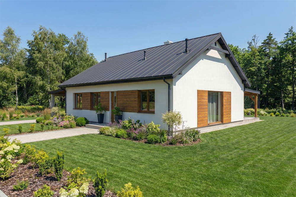 Projekt budynku DM-6880 - wykończenie elewacji