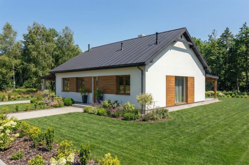 Projekt budynku DM-6880 - wykończenie elewacji