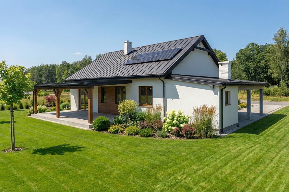 Projekt budynku DM-6880 - wykończenie elewacji