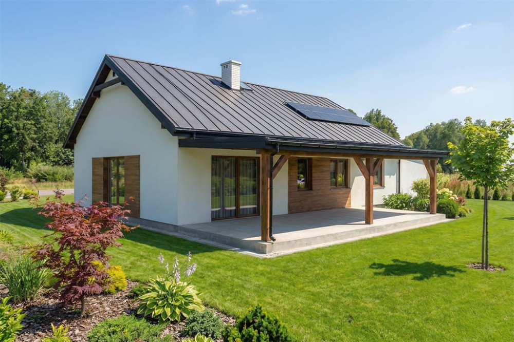 Projekt budynku DM-6880 - wykończenie elewacji