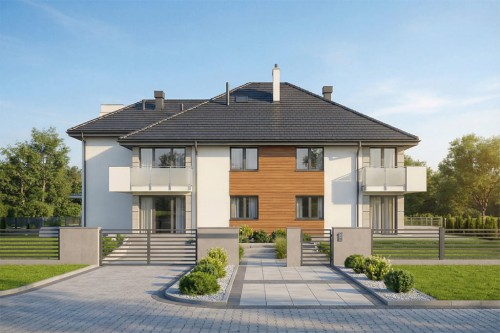 Projekt budynku K-165B - wykończenie elewacji