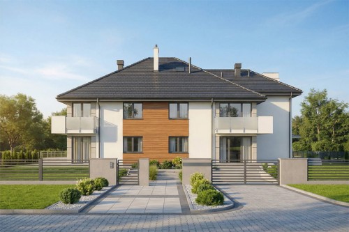 Projekt budynku LK-165B - wykończenie elewacji