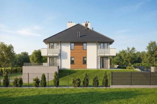 Projekt budynku LK-165B - wykończenie elewacji