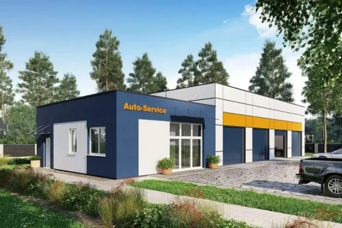 Projekt budynku K-122 - wykończenie elewacji