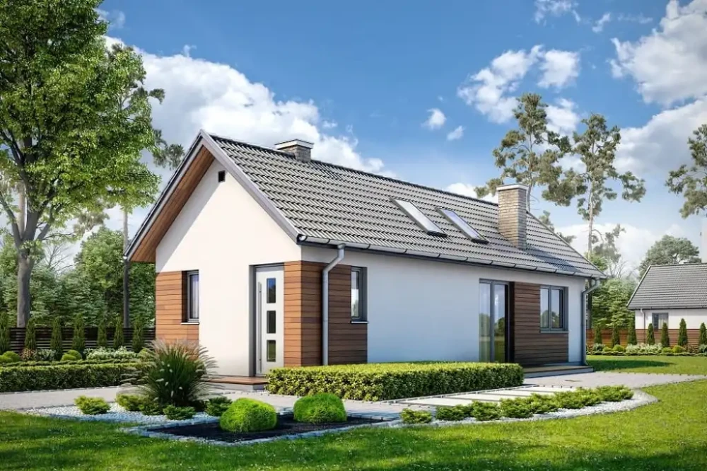 Projekt domu Vinium DM-6692,parterowy, jednorodzinny, nowoczesny, bez garażu, bez podpiwniczenia-kolorystyka wersja 1