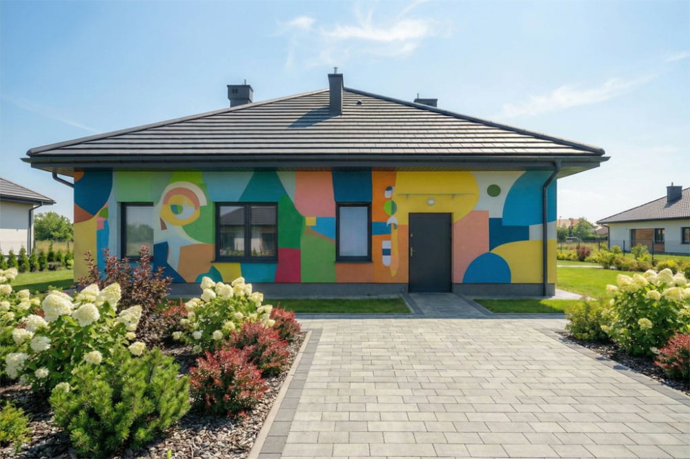 Projekt budynku LK-164 - wykończenie elewacji