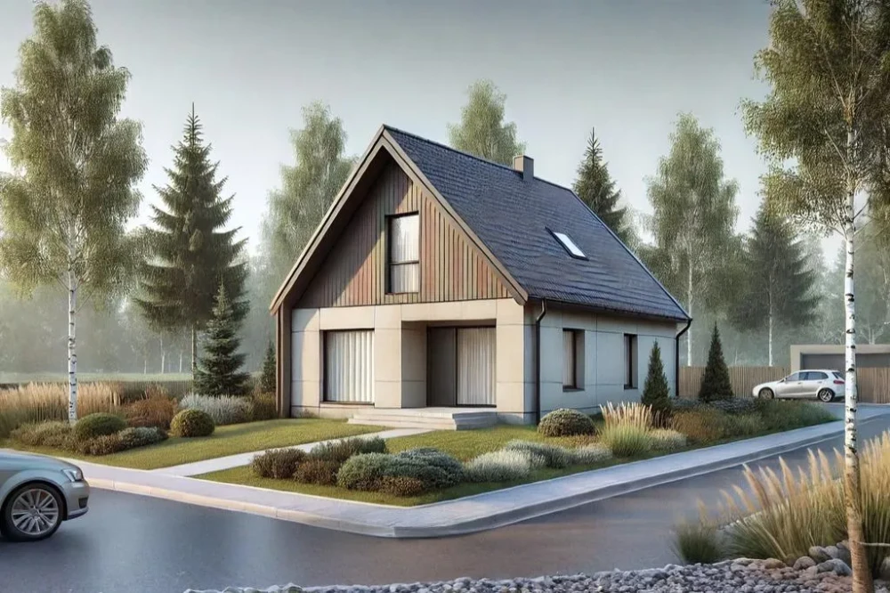 Koncepcja projektu domu DM-W229 - wykończenie elewacji
