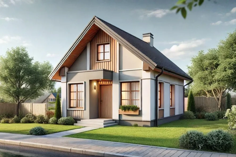 Koncepcja projektu domu DM-W240 - wykończenie elewacji