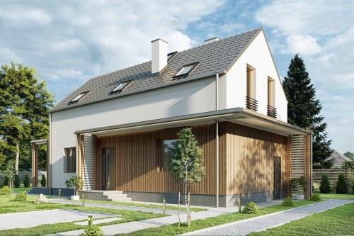 Projekt domu DM-6781 - wykończenie elewacji