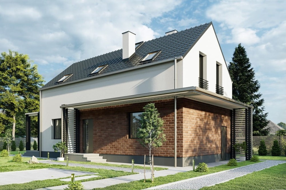 Projekt domu DM-6781 - wykończenie elewacji
