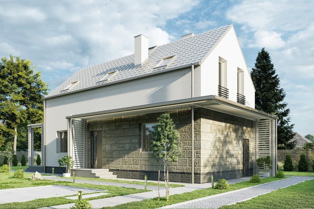 Projekt domu DM-6781 - wykończenie elewacji
