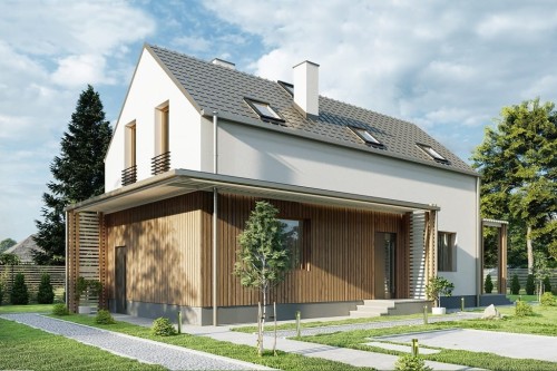 Projekt domu L-6781 - wykończenie elewacji
