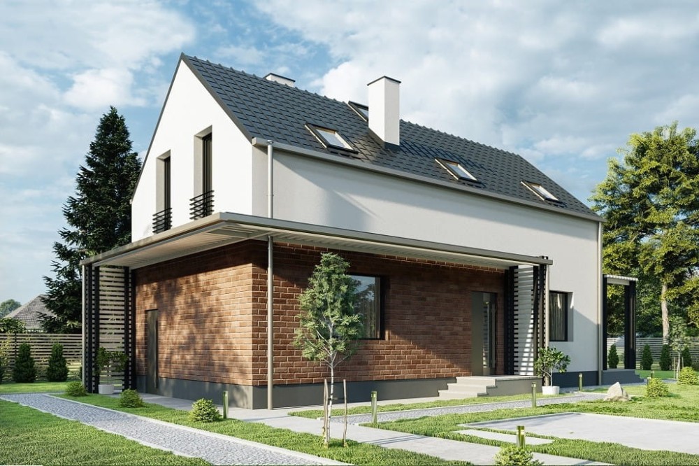 Projekt domu L-6781 - wykończenie elewacji