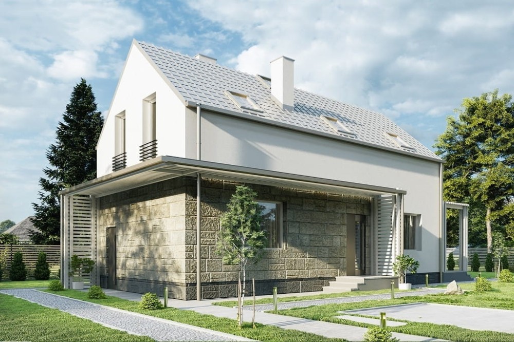 Projekt domu L-6781 - wykończenie elewacji