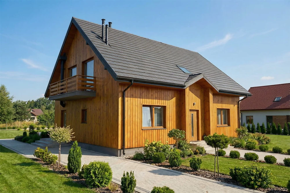 Projekt domu DM-6874  - wykończenie elewacji