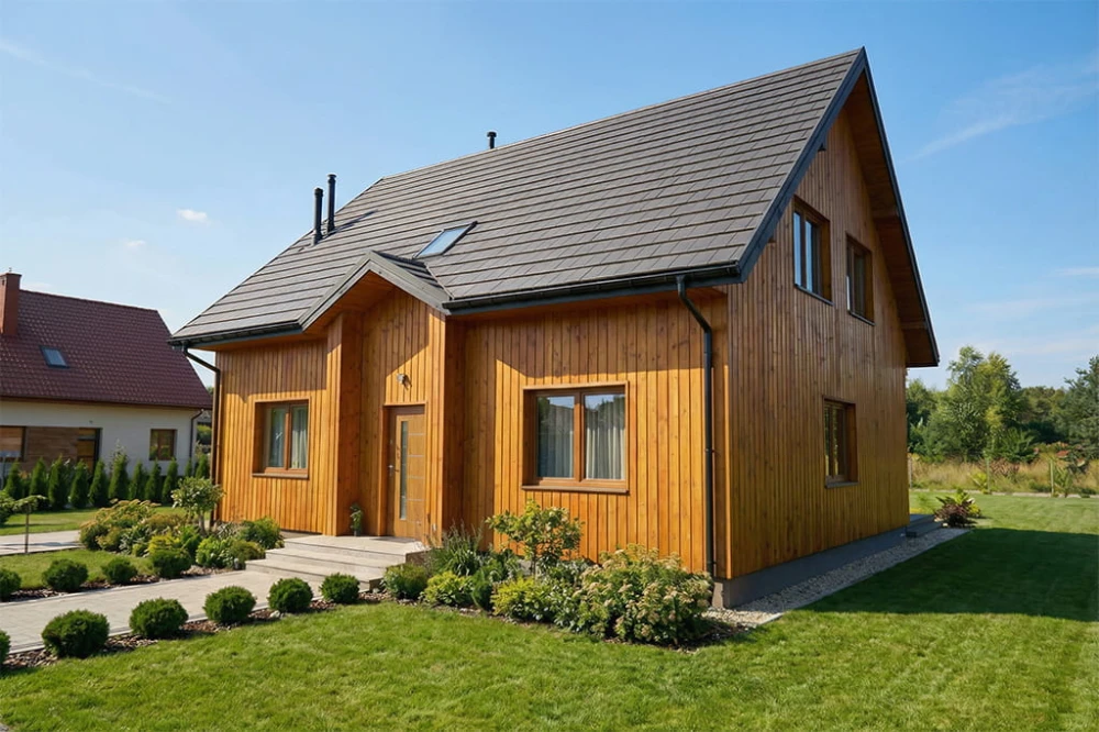 Projekt domu DM-6874  - wykończenie elewacji