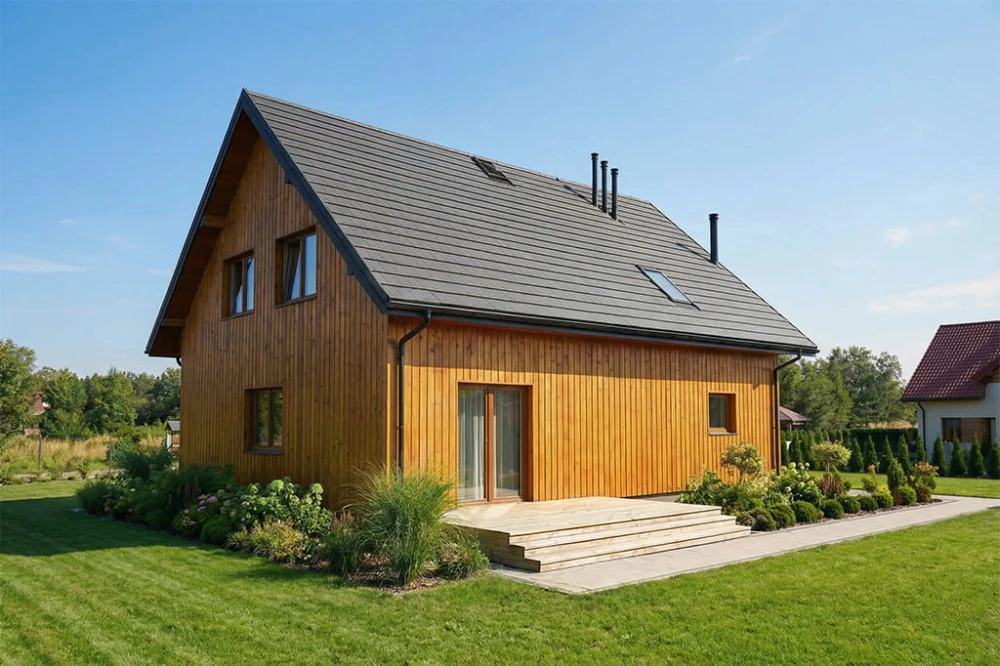 Projekt domu DM-6874  - wykończenie elewacji