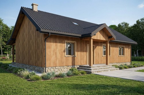 Projekt budynku DM-6893 - wykończenie elewacji