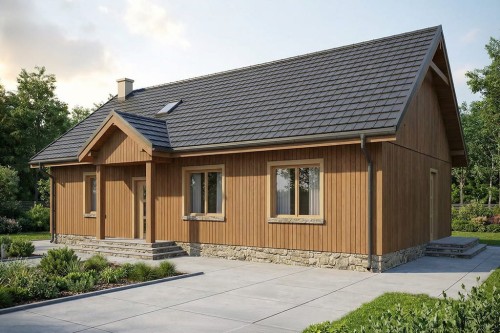 Projekt budynku DM-6893 - wykończenie elewacji