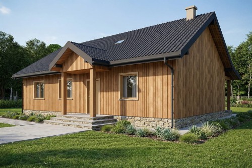 Projekt budynku L-6893 - wykończenie elewacji