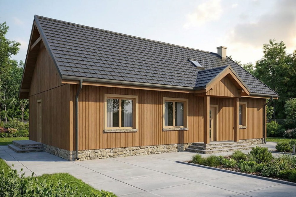 Projekt budynku L-6893 - wykończenie elewacji