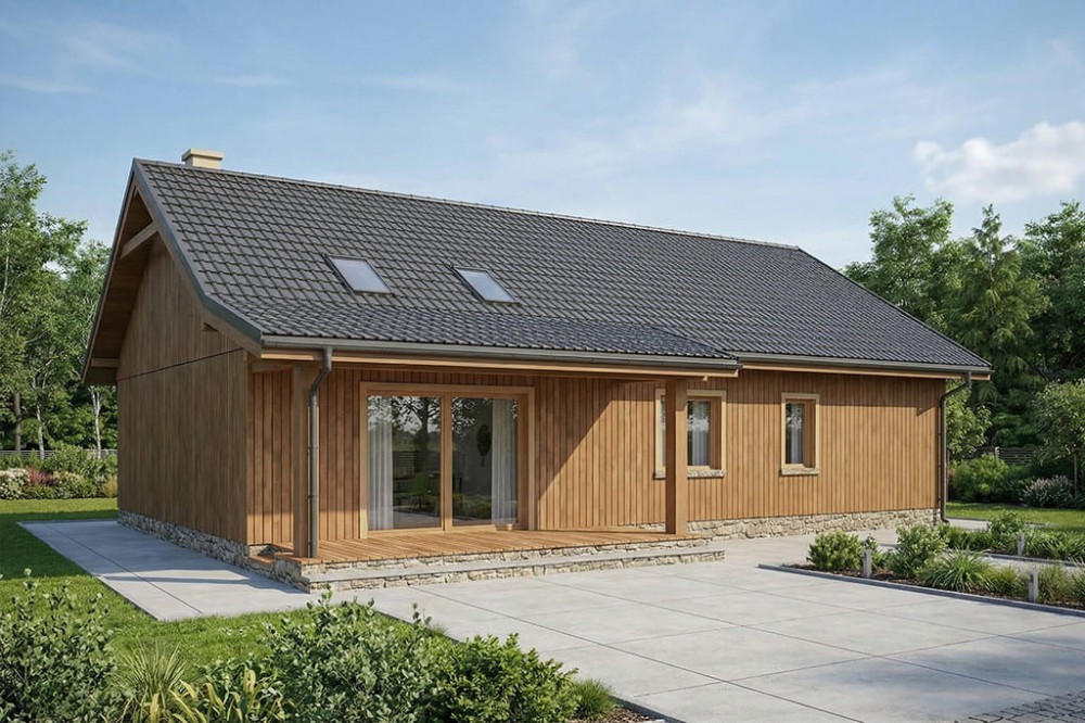 Projekt budynku L-6893 - wykończenie elewacji