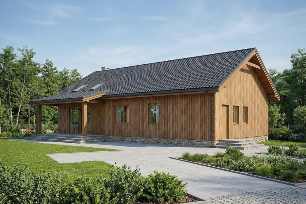 Projekt budynku L-6893 - wykończenie elewacji