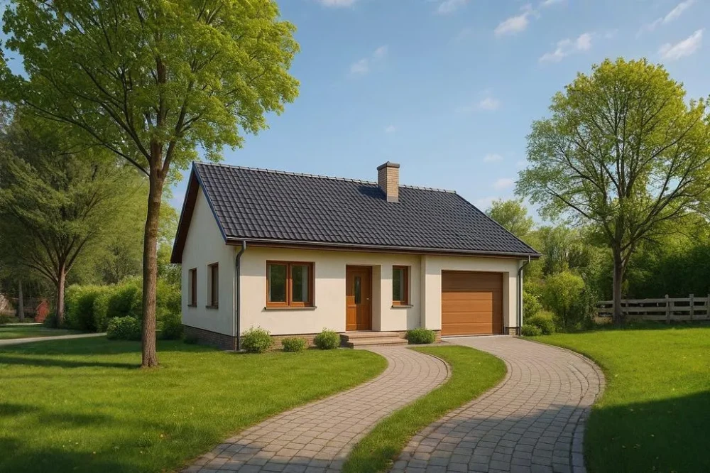 Koncepcja projektu domu DM-W247 - wykończenie elewacji