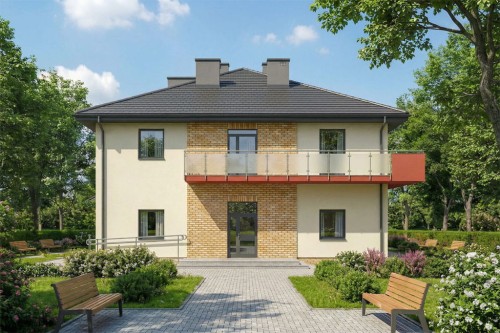 Projekt budynku LK-65B - wykończenie elewacji