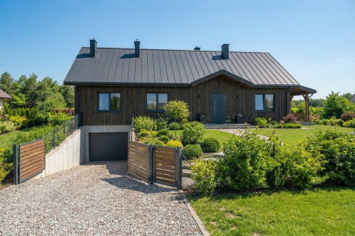 Projekt domu Arveni DM-6899, parterowy, podpiwniczony, bez garażu - wizualizacja elewacji