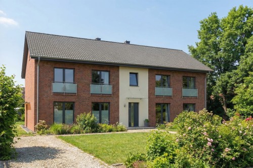 Projekt domu Zamea B 2 L-6896 B, dwulokalowy, piętrowy, niepodpiwniczony - wizualizacja elewacji