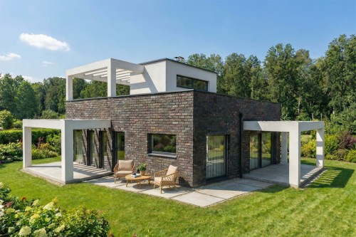 Projekt domu Atra 2 L-6875, parterowy, bez podpiwniczenia – wizualizacja elewacji