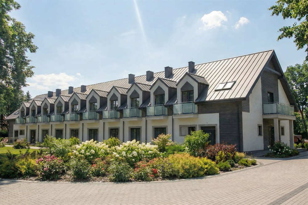 Projekt domu opieki dla osób starszych K-143, budynek dwukondygnacyjny, bez podpiwniczenia – wizualizacja elewacji