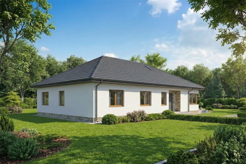 Projekt budynku DM-6873 - wykończenie elewacji