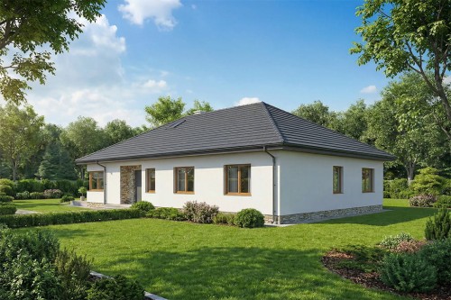 Projekt budynku L-6873 - wykończenie elewacji