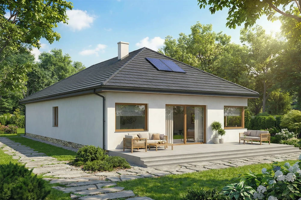 Projekt budynku L-6873 - wykończenie elewacji