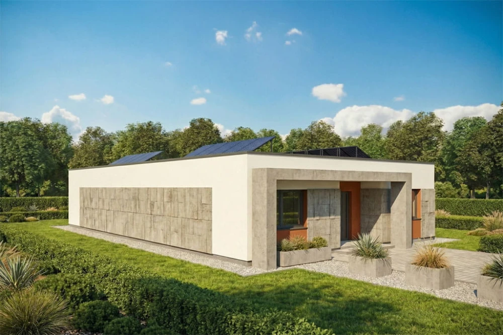 Projekt budynku L-6882 - wykończenie elewacji