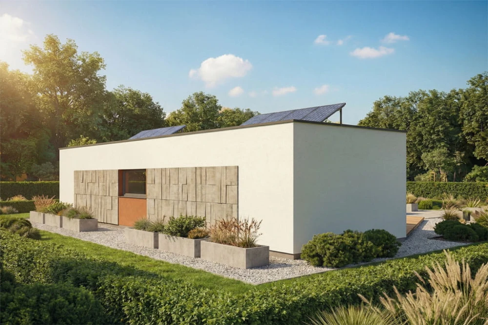 Projekt budynku L-6882 - wykończenie elewacji