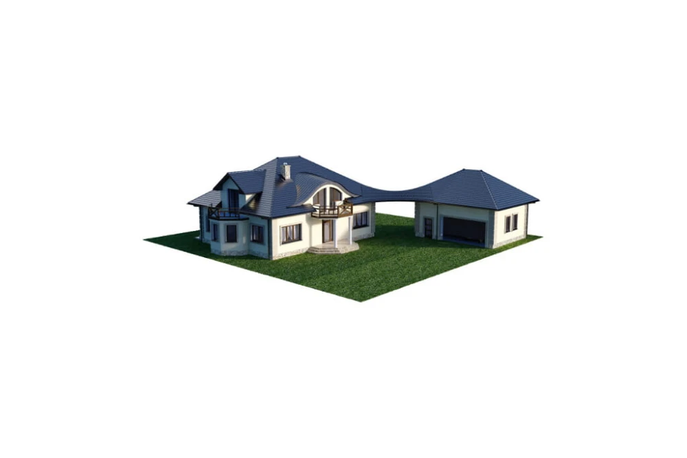 Projekt domu Kosacice 2 L-6587, dom parterowy z poddaszem mieszkalnym, niepodpiwniczony - model