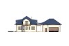 Projekt domu Kosacice 2 L-6587, dom parterowy z poddaszem mieszkalnym, niepodpiwniczony - wizualizacja elewacji lewej