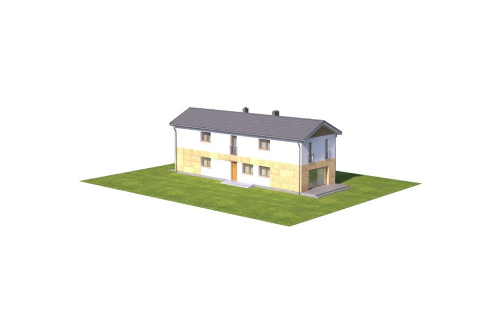 Projekt domu Żurawka 2 L-6597, dom piętrowy, niepodpiwniczony z garażem dwustanowiskowym - model